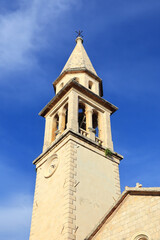 Fototapeta na wymiar Cathedral of St. John in Old Town of Budva, Montenegro