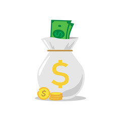 Money bag design vector background