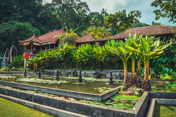Fototapeta na wymiar Beautiful Water Palace Tirta Gangga in Bali island, Indonesia