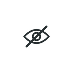 Vector sign of the eye symbol is isolated on a white background. eye icon color editable.