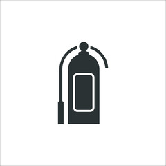 Vector sign of the Fire extinguisher symbol is isolated on a white background. Fire extinguisher icon color editable.