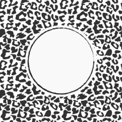 Tiger print frame. Abstract tiger print. 2022. 