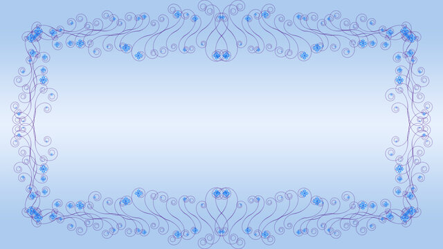 blue christmas frame