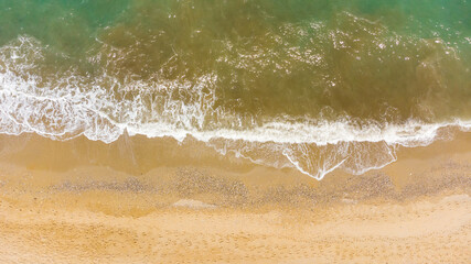 Tropical beach wave retro style