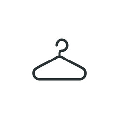 Vector sign of the hanger symbol is isolated on a white background. hanger icon color editable.