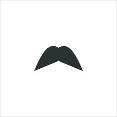 Vector sign of the italy mustache symbol is isolated on a white background. italy mustache icon color editable.