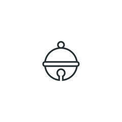 Vector sign of the pet bell symbol is isolated on a white background. pet bell icon color editable.