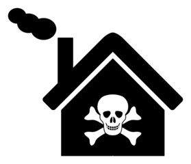 Crematorium vector icon on a white background. An isolated flat icon illustration of crematorium.