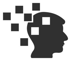 Memory integration vector icon on a white background. An isolated flat icon illustration of memory integration.