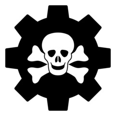 Death industry vector illustration on a white background. An isolated flat icon illustration of death industry.