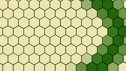 3D rendering of a background based on a hexagonal technological grid for an unusual bright design of presentations, websites and publications
