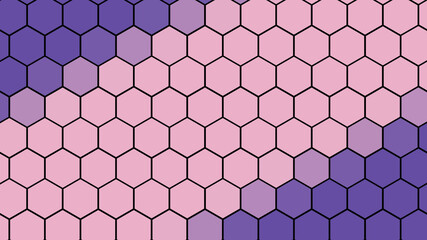 3D rendering of a background based on a hexagonal technological grid for an unusual bright design of presentations, websites and publications
