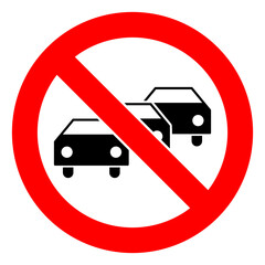 Stop car traffic vector icon on a white background. An isolated flat icon illustration of stop car traffic.