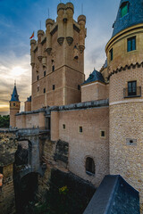 View of the Alcazar of Segovia in Spain 