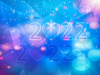 Happy New Year 2022 postcard