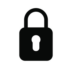 Lock icon on button. Vector illustration.