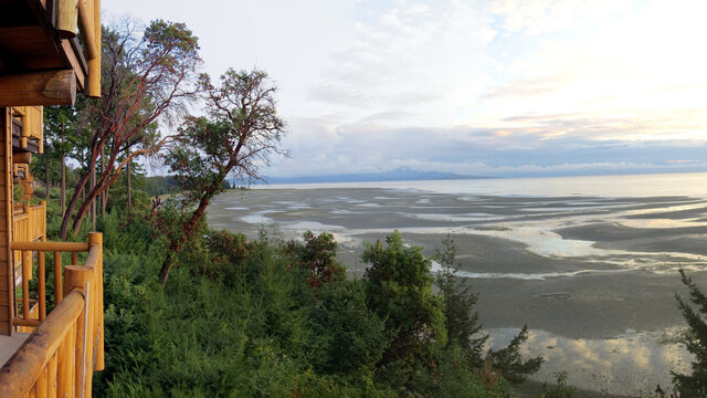 Morning panorama from Vancouver Island lodge