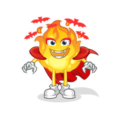 fire Dracula illustration. character vector
