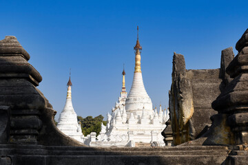 Fototapeta na wymiar Maha Aungmye Bonzan Monastery in the ancient town Inn Wa (Ava) near Mandalay, Myanmar (Burma)