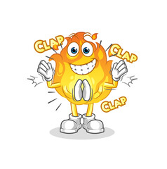 fire applause illustration. character vector