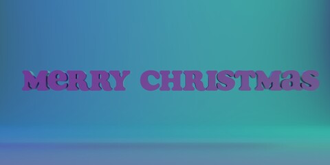 Colorful Christmas inscription MERRY CHRISTMAS on a colored background