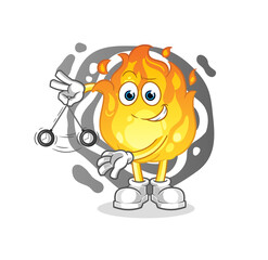 fire hypnotizing cartoon. cartoon mascot vector