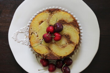 pineapple cake on plate