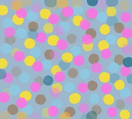 Colorful Watercolor Polka Dots Wallpaper Background 