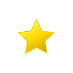 Golden star. Shiny golden star icon