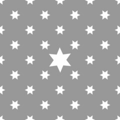 seamless pattern with stars on grey background. vector illustration 