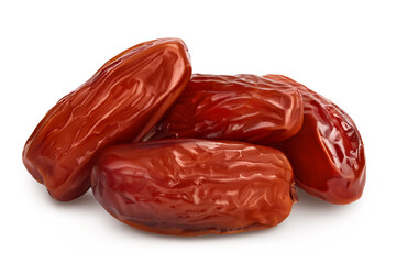 Dates isolated on white background with clipping path and full depth of field.