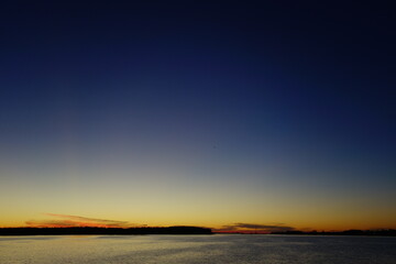 sunset over the sea