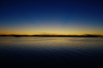 sunset over the lake