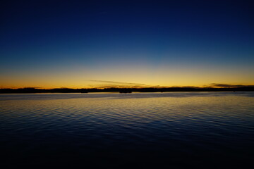 sunset over the lake