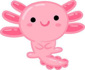 Axolotl icon. Hand drawn vector illustration.