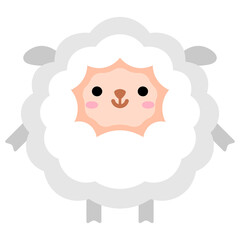 Sheep icon. Hand drawn vector illustration.