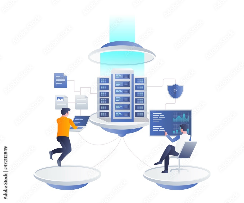 Aufkleber it worker at cloud server security company
