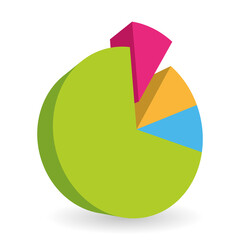 Colorful pie chart design element