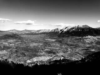snow covered mountains