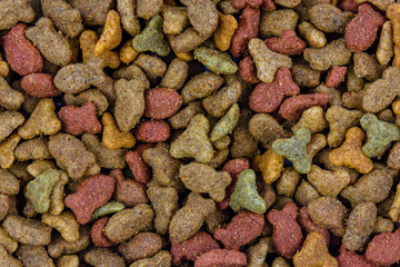 Texture of pet food for the background