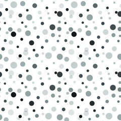 Black and white polka dots seamless pattern , abstract vektor background