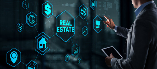 Real estate concept. Buying real estate for business or life