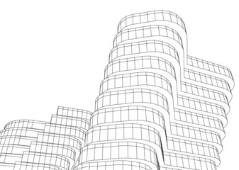 architecture digital 3d drawing