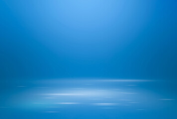 blue gradient abstract background of empty blue room in 3d background with spotlight on stage.