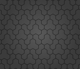 Geometric abstract hexagonal background. Geometric modern dark ornament. Seamless modern pattern