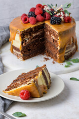 Delicious caramel cake