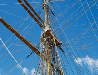 Obraz premium Sailing equipment of a sailing ship