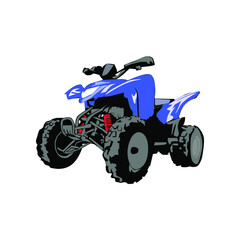 Fototapeta premium Illustration Vector Graphic of ATV motor