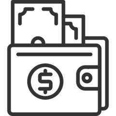 Vector planing business outline icon, planing and analysis related 64x64 Pixel, white background