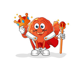 Obraz premium wrapped candy king vector. cartoon character